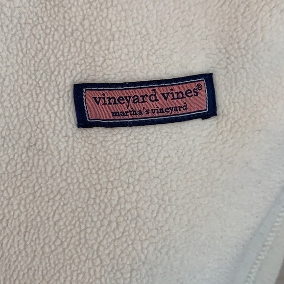 Vineyard Vines White Polar Fleece Vest - Picture 3 of 10